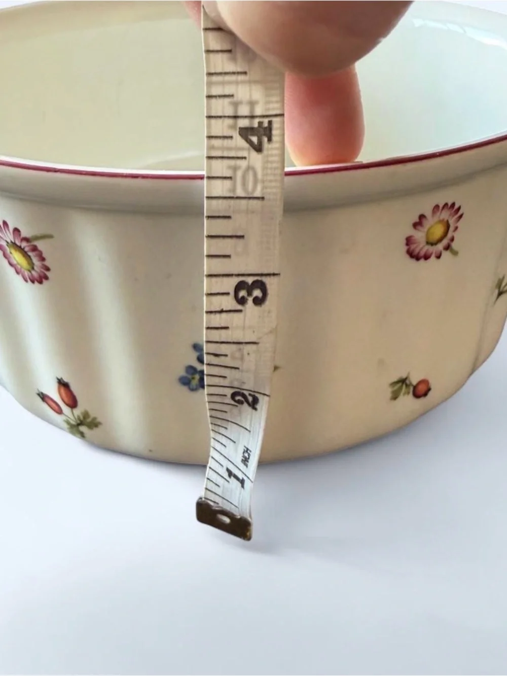 Villeroy & Boch Petite Fleur 8” Ceramic Baking Dish Soufflé Casserole EUC